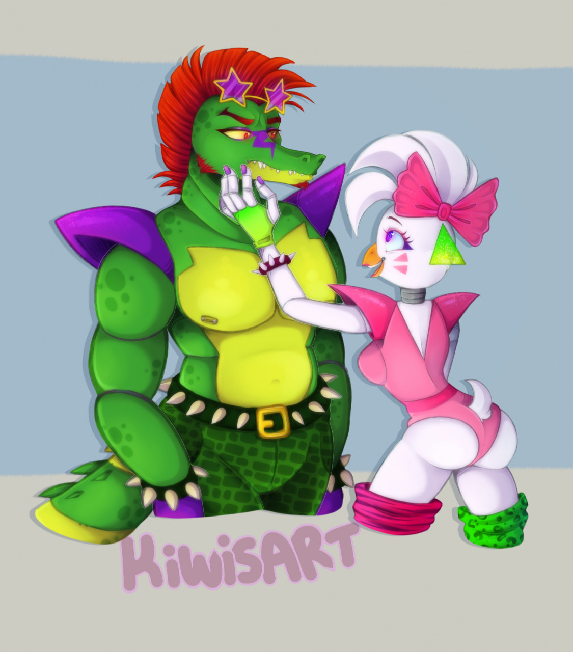 Monty and Glamrock Chica by kiwisart -- Fur Affinity [dot] net