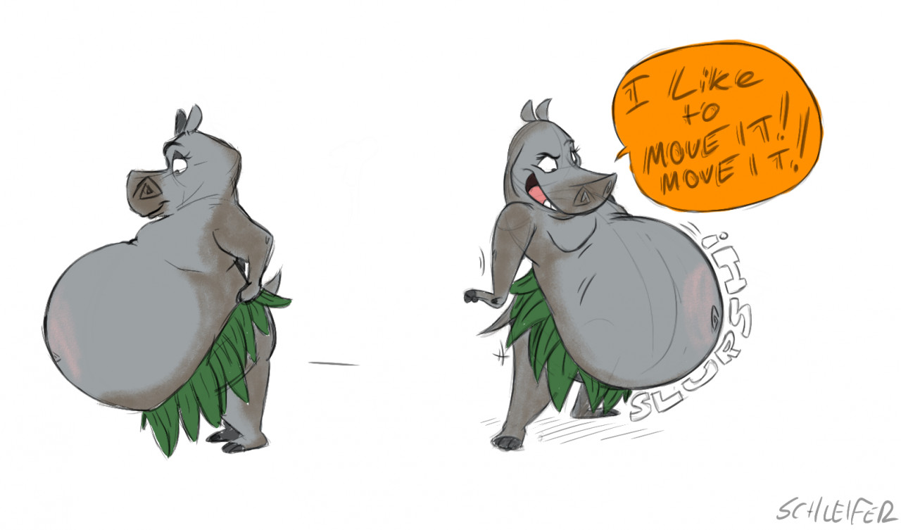 gloria the hippo belly