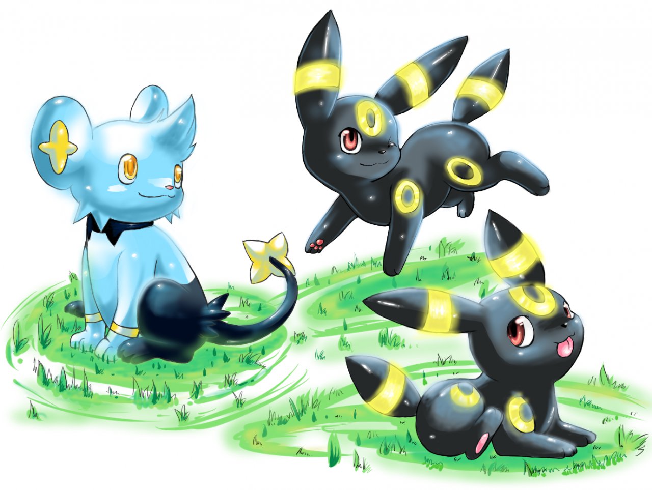 shinx and umbreon by ko-yuki-chan -- Fur Affinity [dot] net