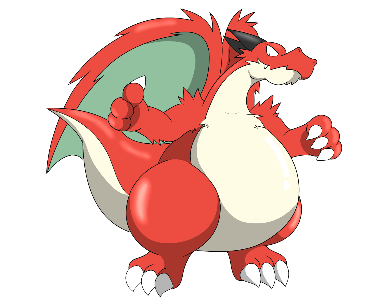 Red chubby dragon pokemon