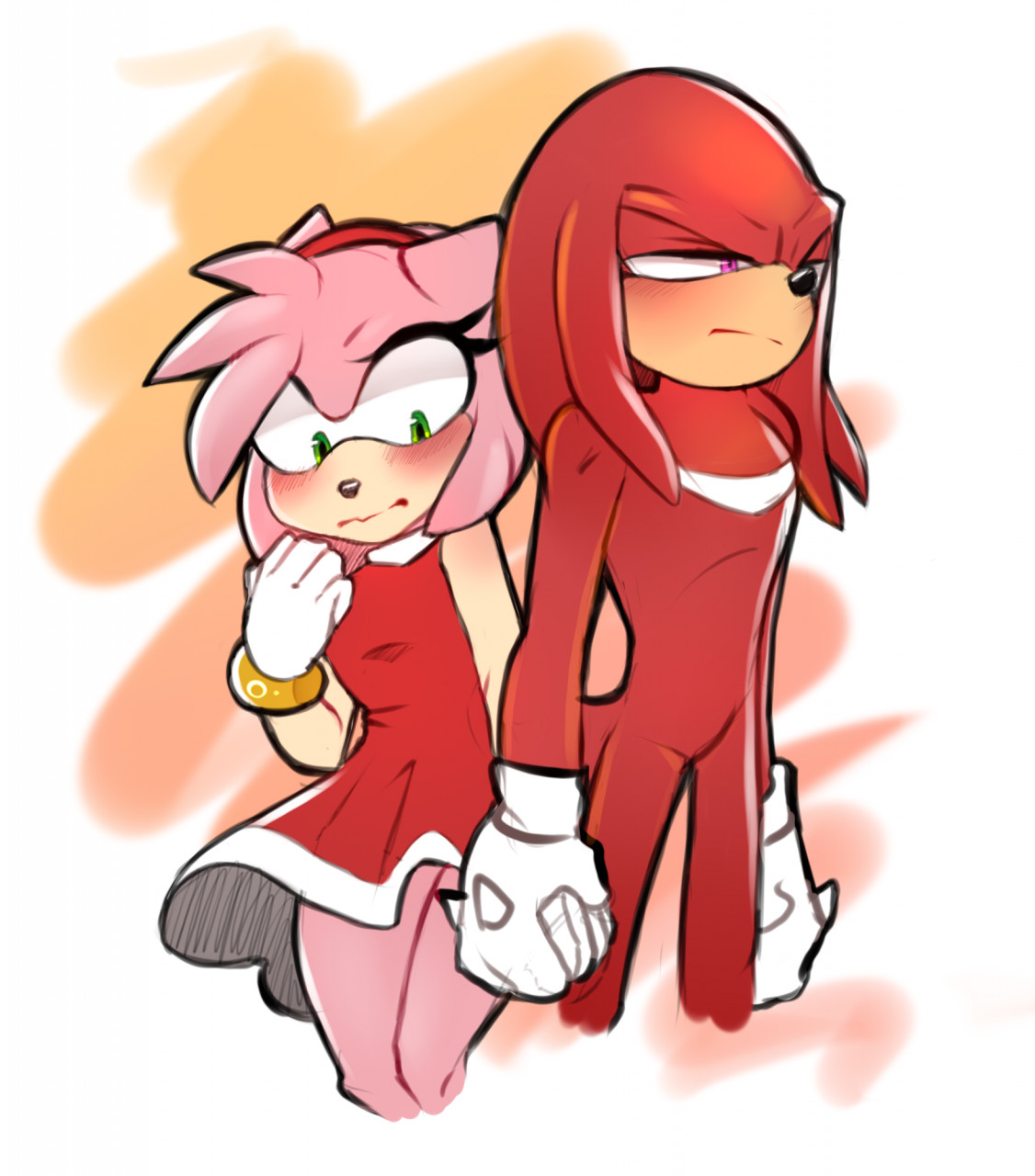 Knuckles and Amy. 