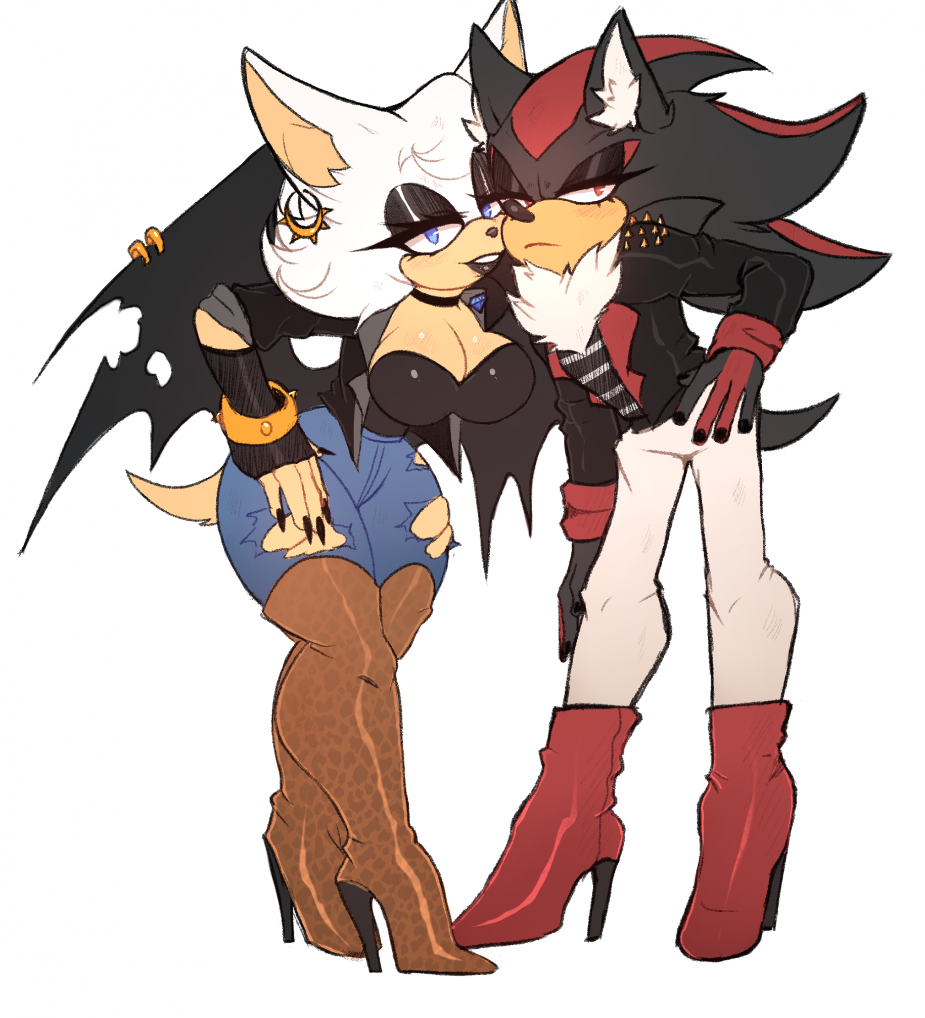 Rouge has a bad effect on Shadow))👠 by Koshhhata -- Fur Affinity [dot] net