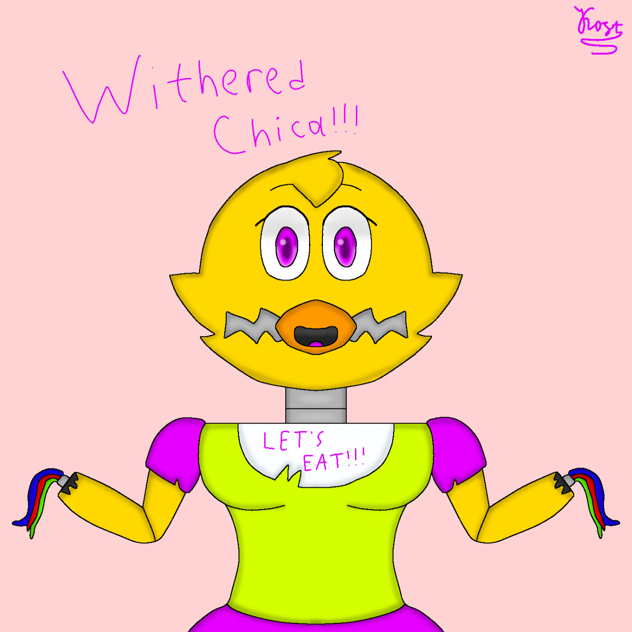 withered chica (witered?) - Desenho de _bonnie_neko_cute - Gartic