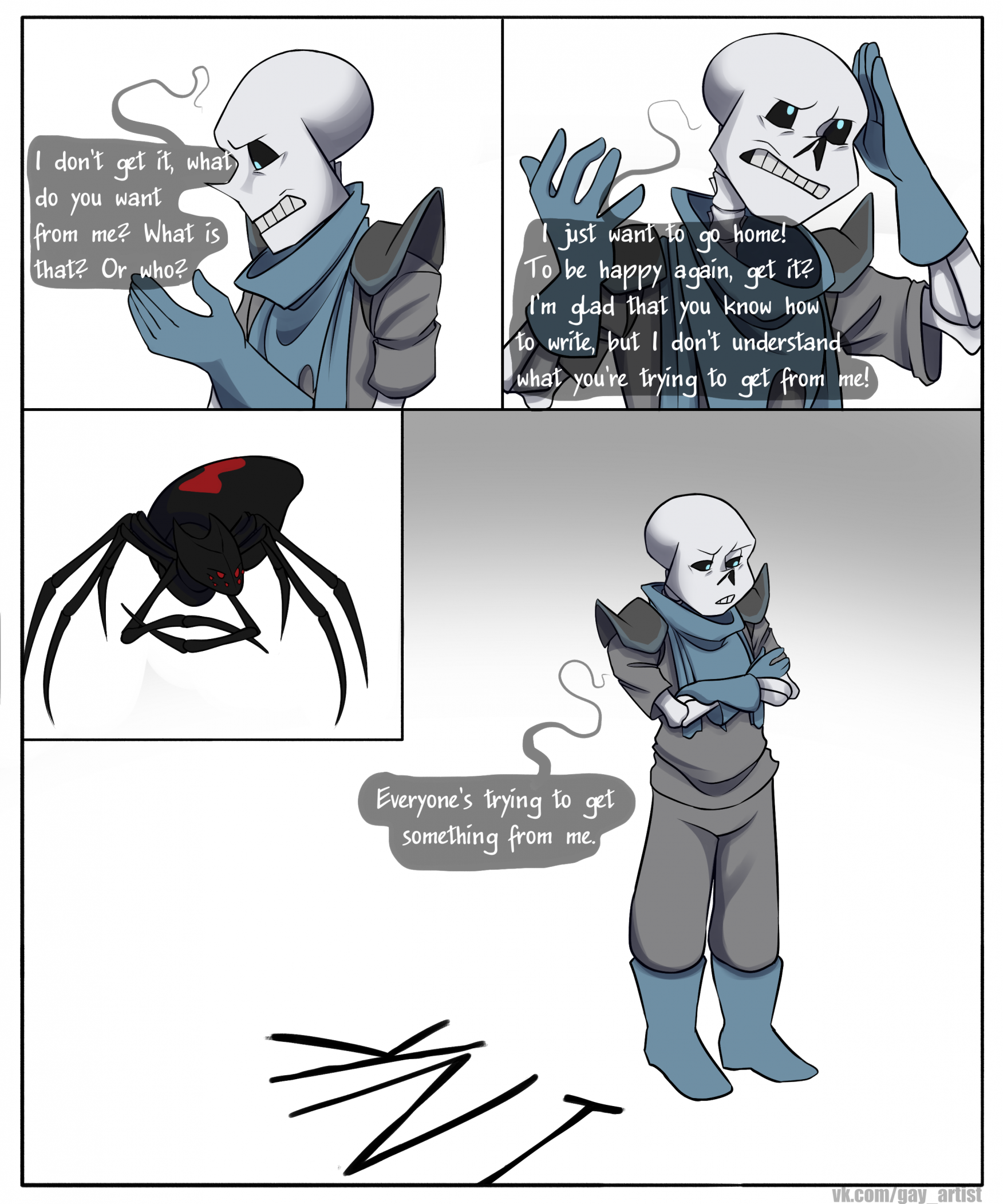 Dust sans dunked on comic by pimpila -- Fur Affinity [dot] net