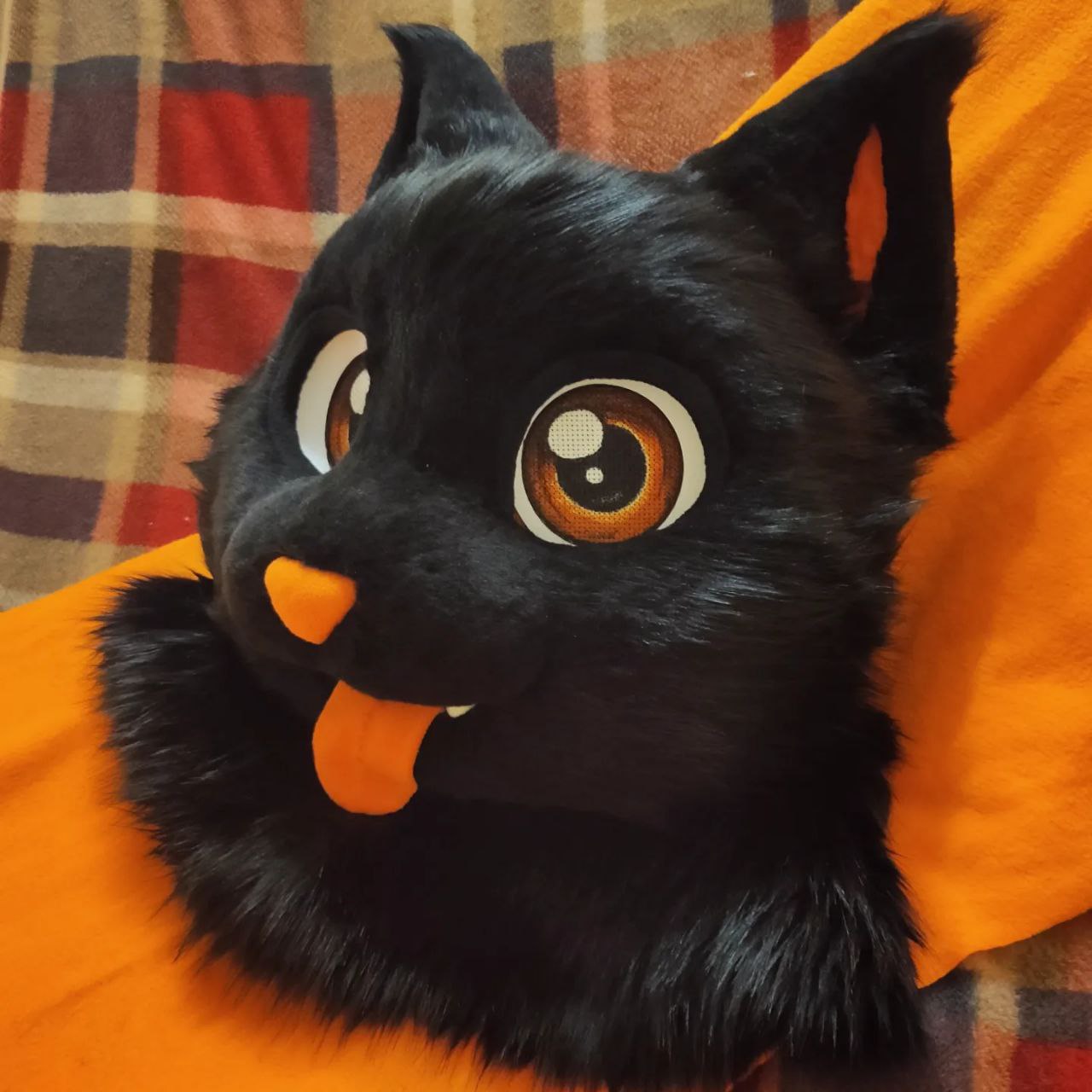 Black cat fursuit head by krafi -- Fur Affinity [dot] net