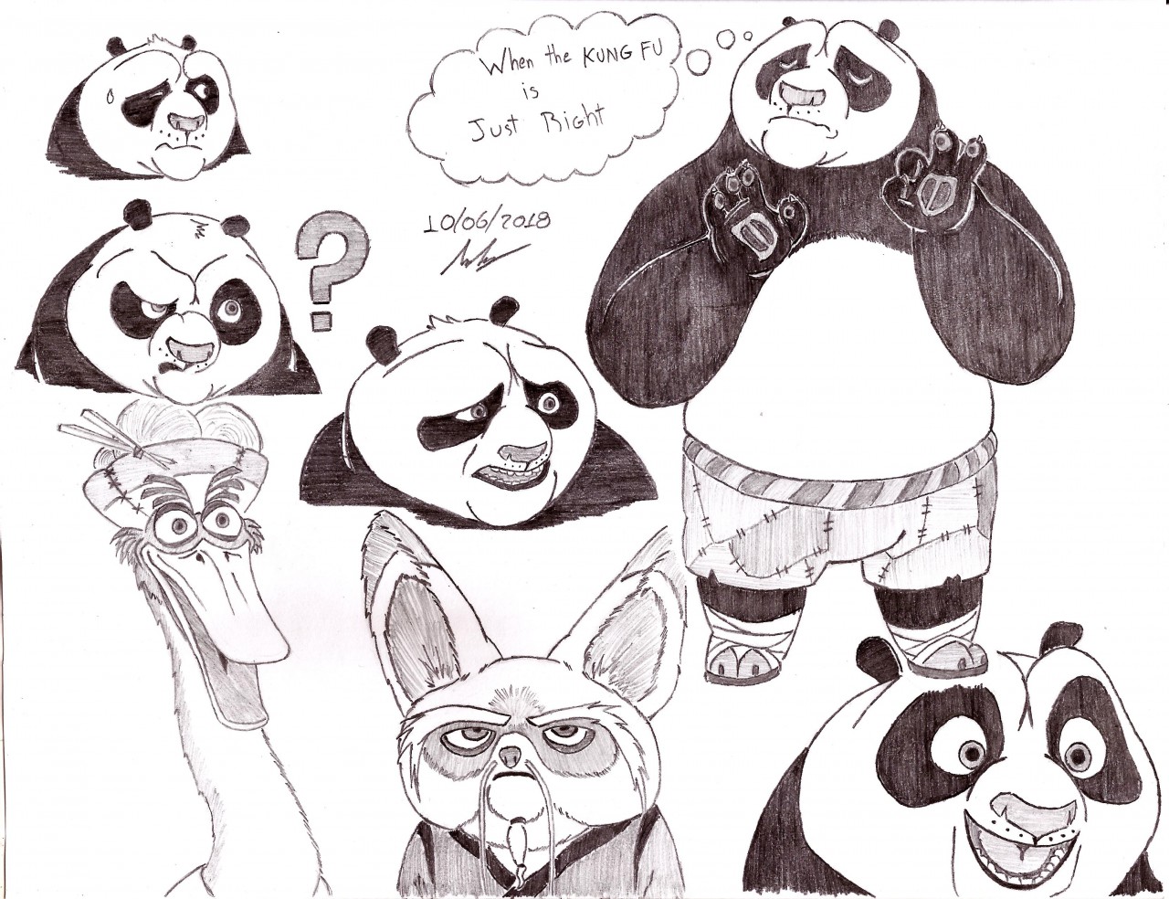How to draw Master Monkey  Kung Fu Panda  Sketchok easy drawing guides