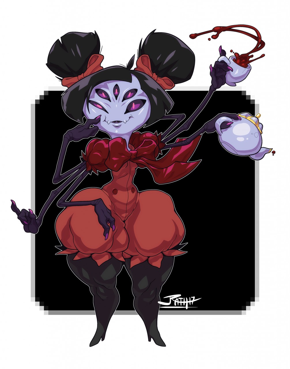 Muffet! from Undertale (20170119) by KrimRath -- Fur Affinity [dot] net