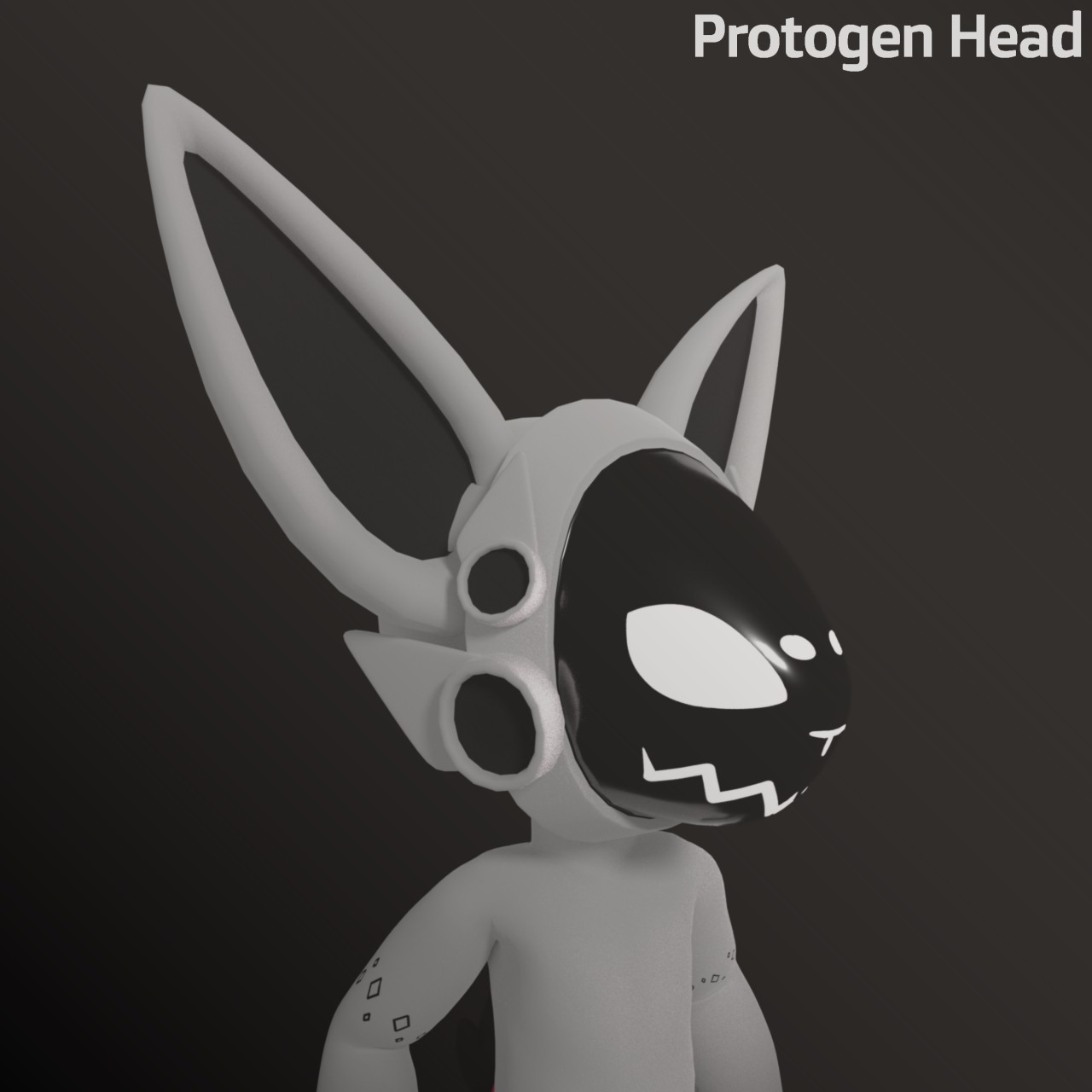 Protogen Head Bust | 3D model