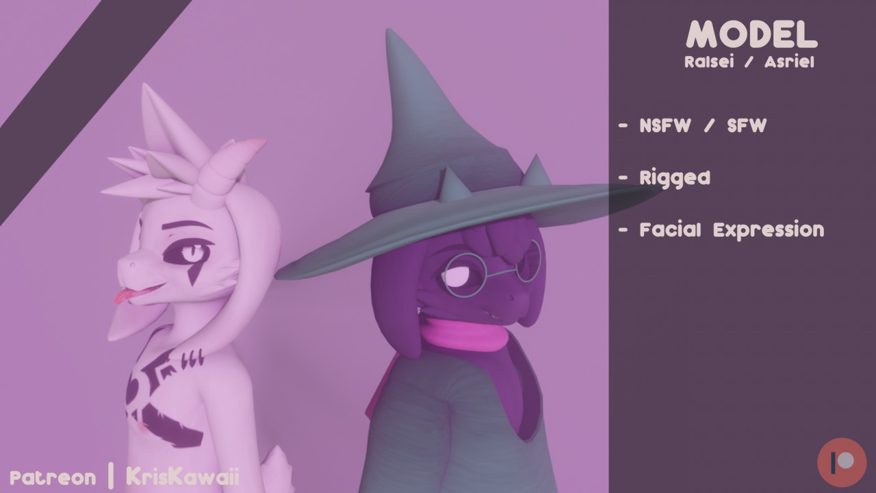Model : Ralsei And Asriel <> by Kris-Kawaii – Fur Affinity [dot] net