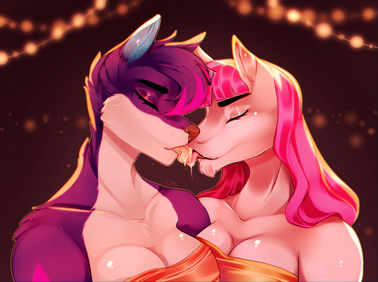 Pony Furry Kiss Stock Illustration 1303739515