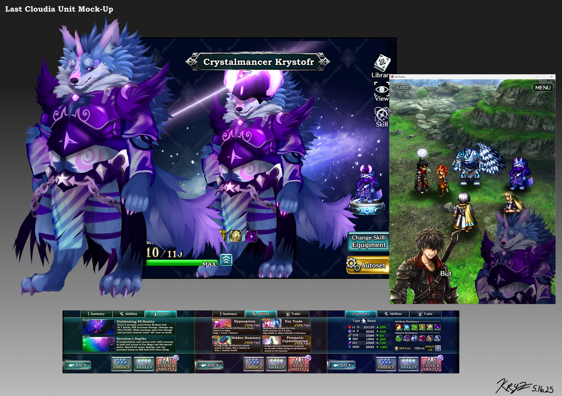Last Cloudia Unit Mock-Up - 
