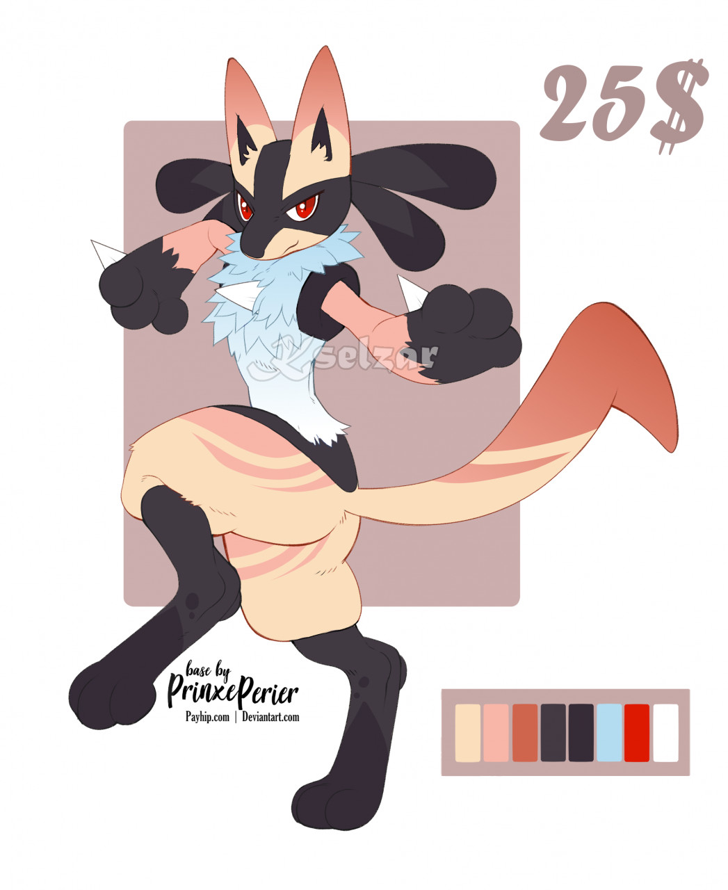 Anthro Shiny Lucario adopt-OPEN — Weasyl