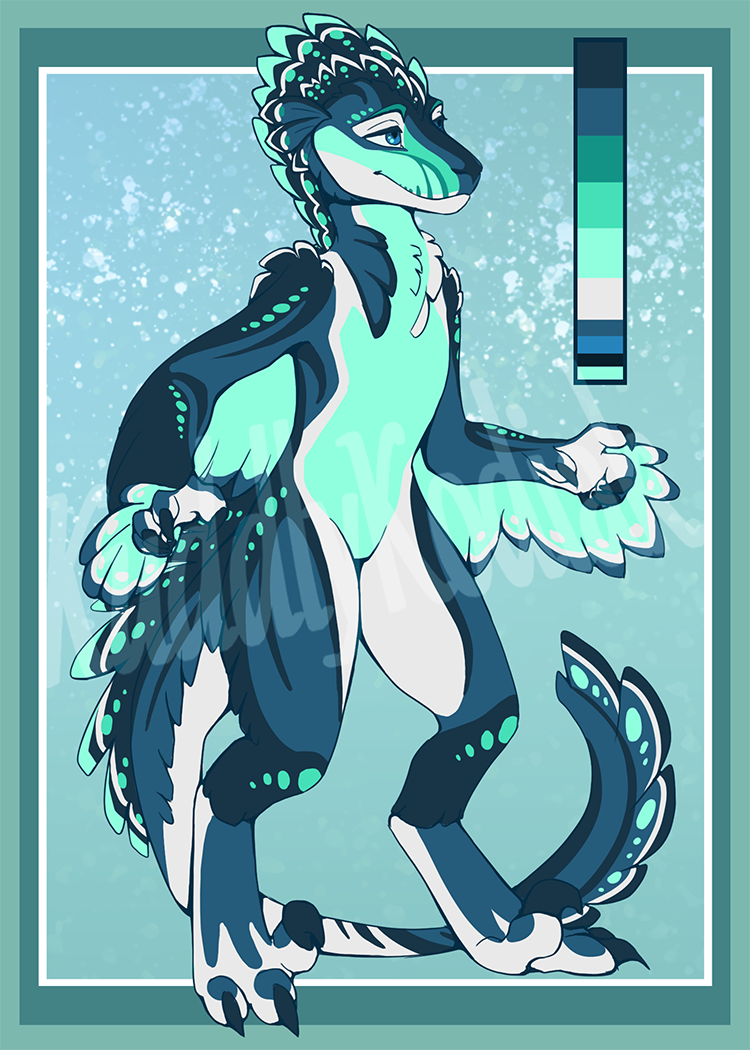 Blue Raptor Adopt (CLOSED) by KuddlyKodiak -- Fur Affinity [dot] net