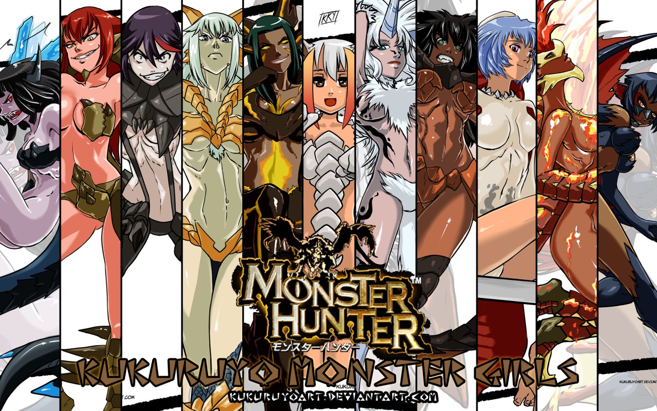 Monster hunter monster girls wallpaper by KuKuruYo -- Fur Affinity [dot] net