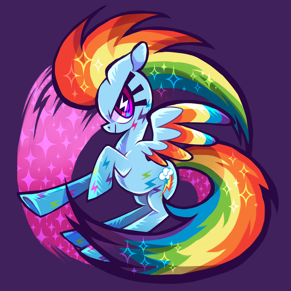 My Little Pony Rainbow Dash Iron On Transfer #2 – Divine Bovinity Design