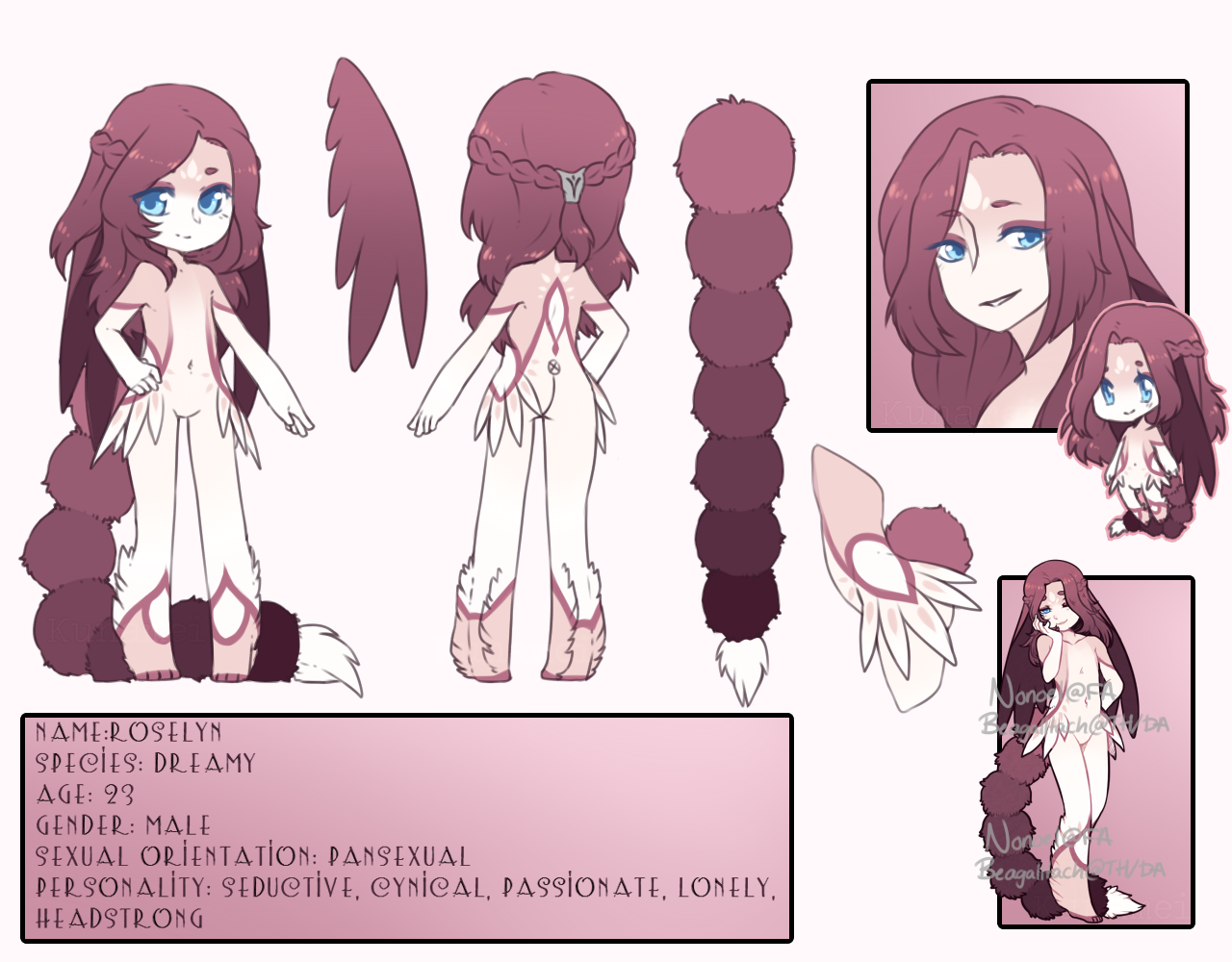 character reference sheet for リキ(riki) N I N A R I N O : ) - Illustrations  ART street