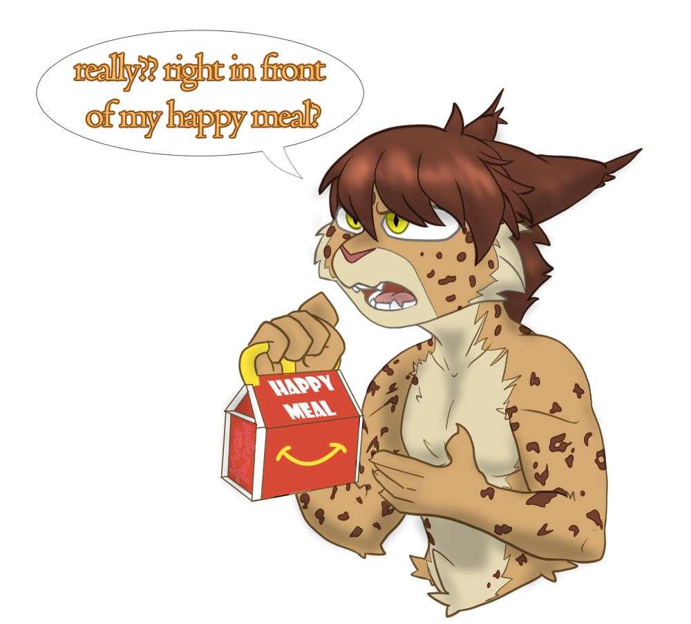 right in front of my happy meal?? finished slot ^^ by kure_Angel -- Fur  Affinity [dot] net