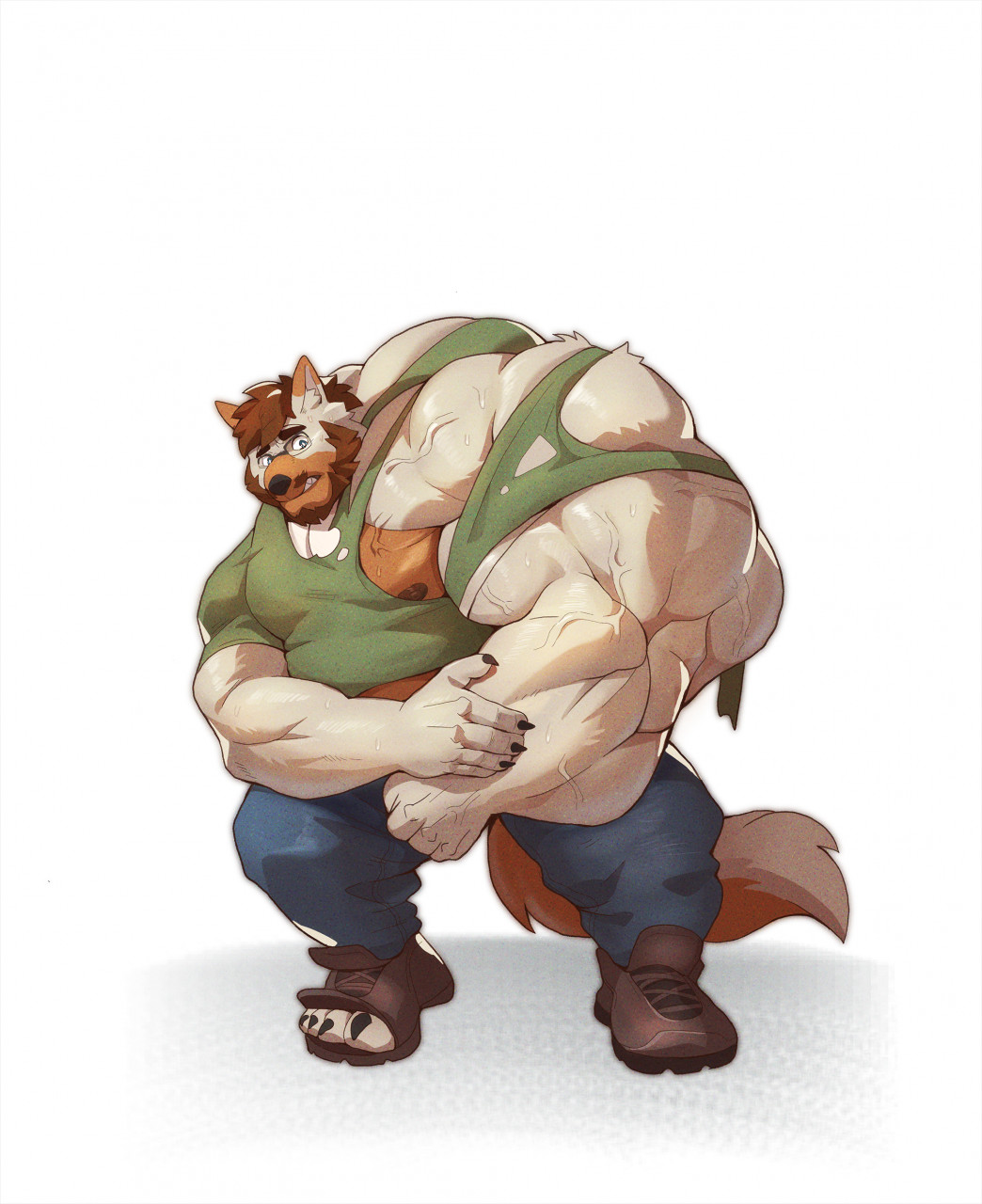 Muscle growth furry