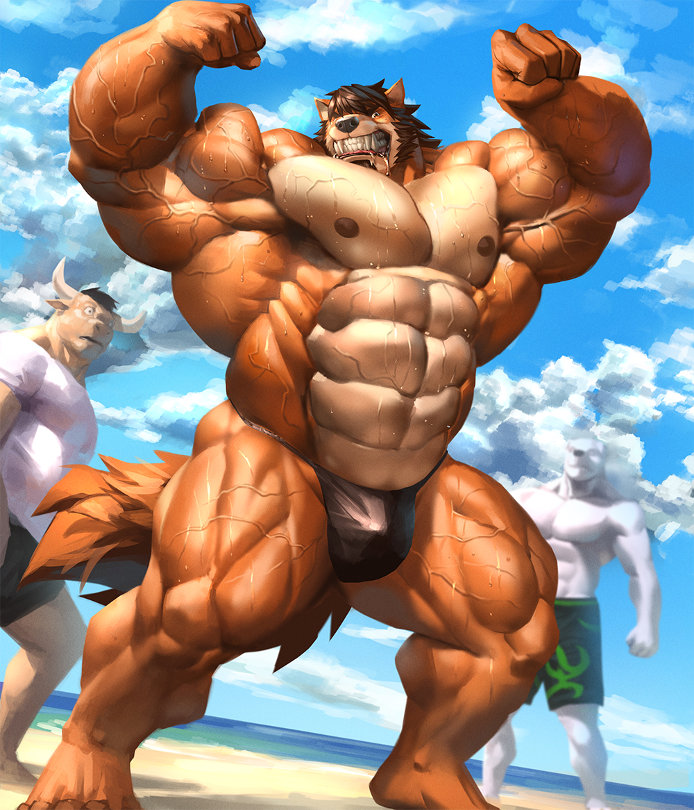 Furry muscular