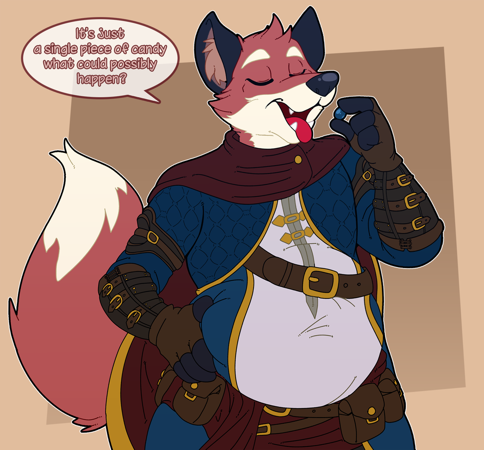 Fat furry fox