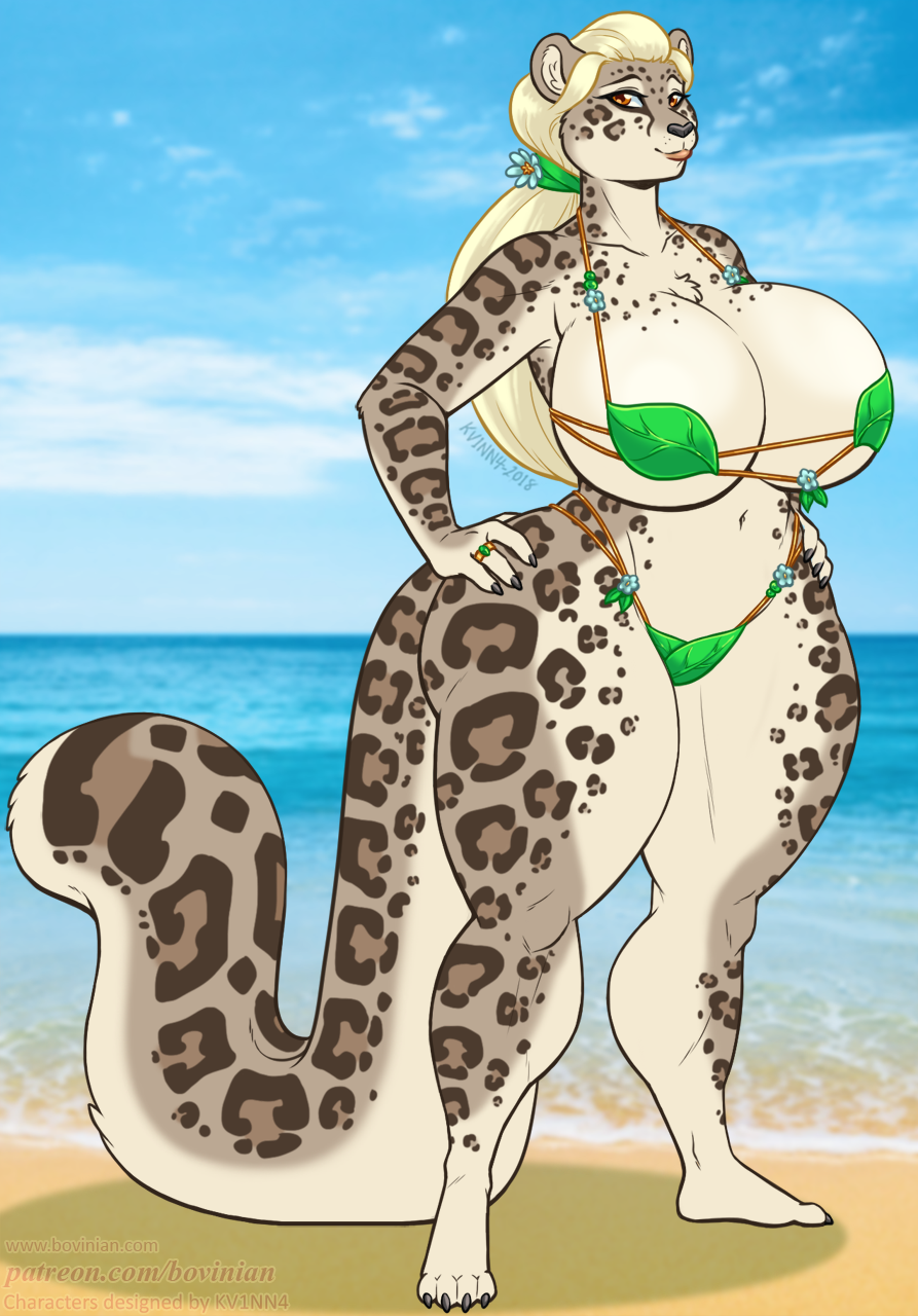 Thick and Curvy Snow Leopard (Ended) by KV1NN4 -- Fur Affinity [dot] net