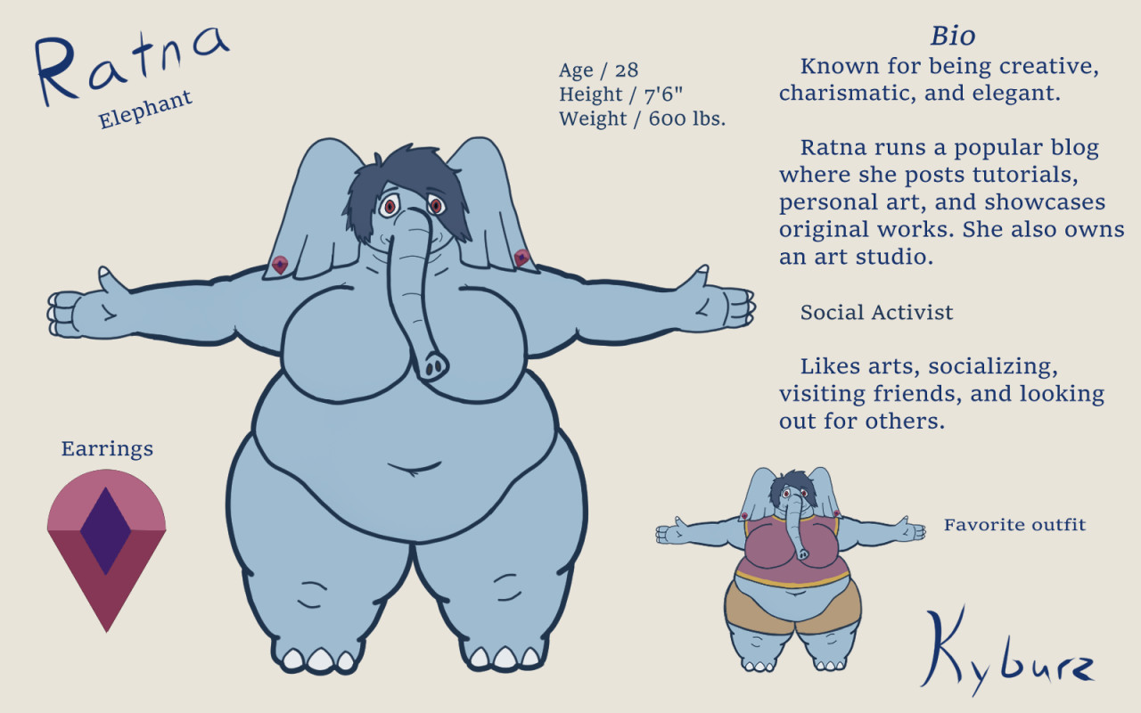 Ratna Elephant Reference by Kyburz -- Fur Affinity [dot] net