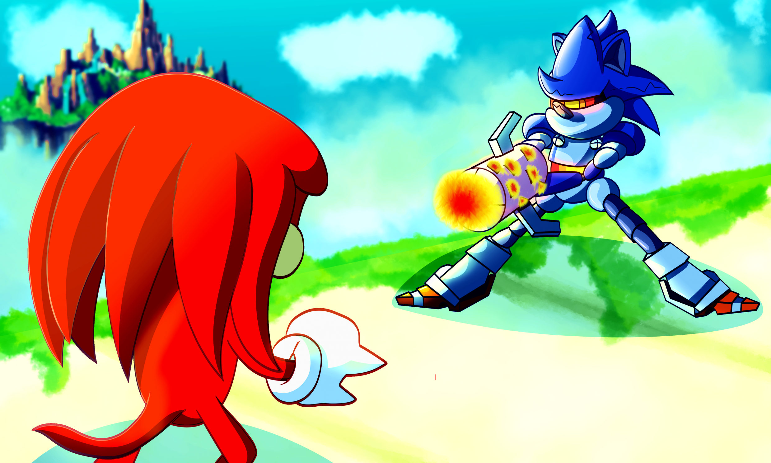 Sonic Vs Mecha Sonic by Deamondante -- Fur Affinity [dot] net