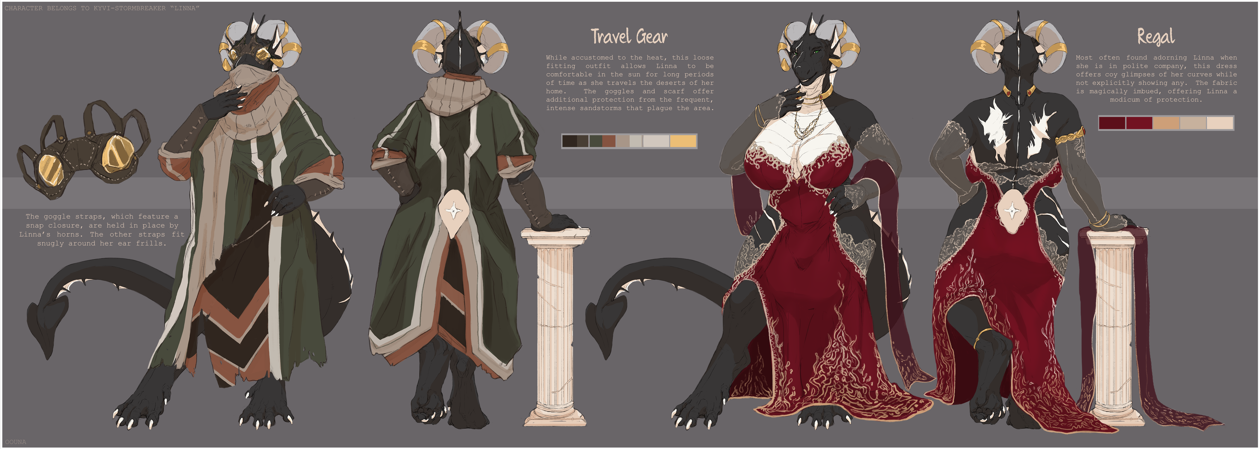 Comm] Linna Outfit Ref - 1 of 2 by Kyvi-Stormbreaker -- Fur Affinity [dot]  net