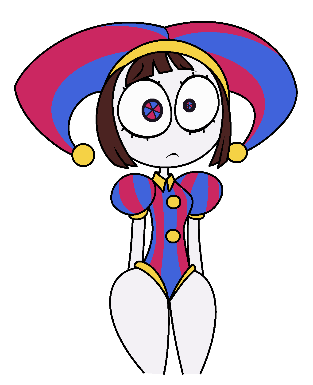 Pomni (this jester gal) by La-Artist322 -- Fur Affinity [dot] net