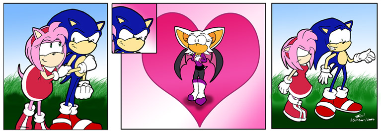 sonic and rouge in love