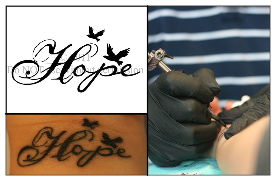 Hope Calligraphy Semi-Permanent Tattoo – Written Word Calligraphy and Design