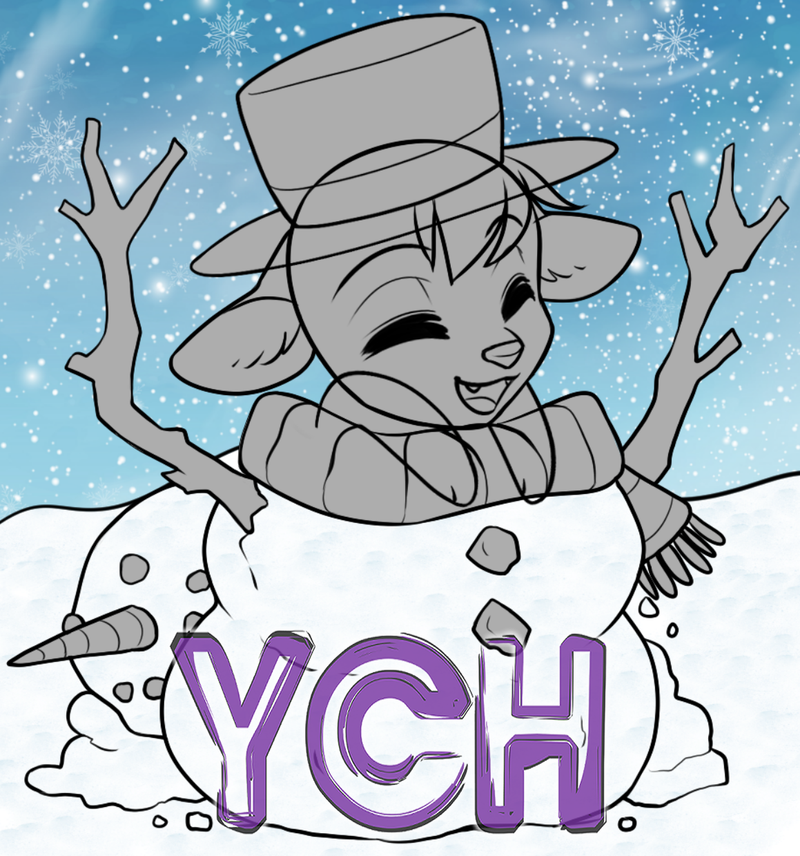 Open YCH - Snowman Surprise ($10)