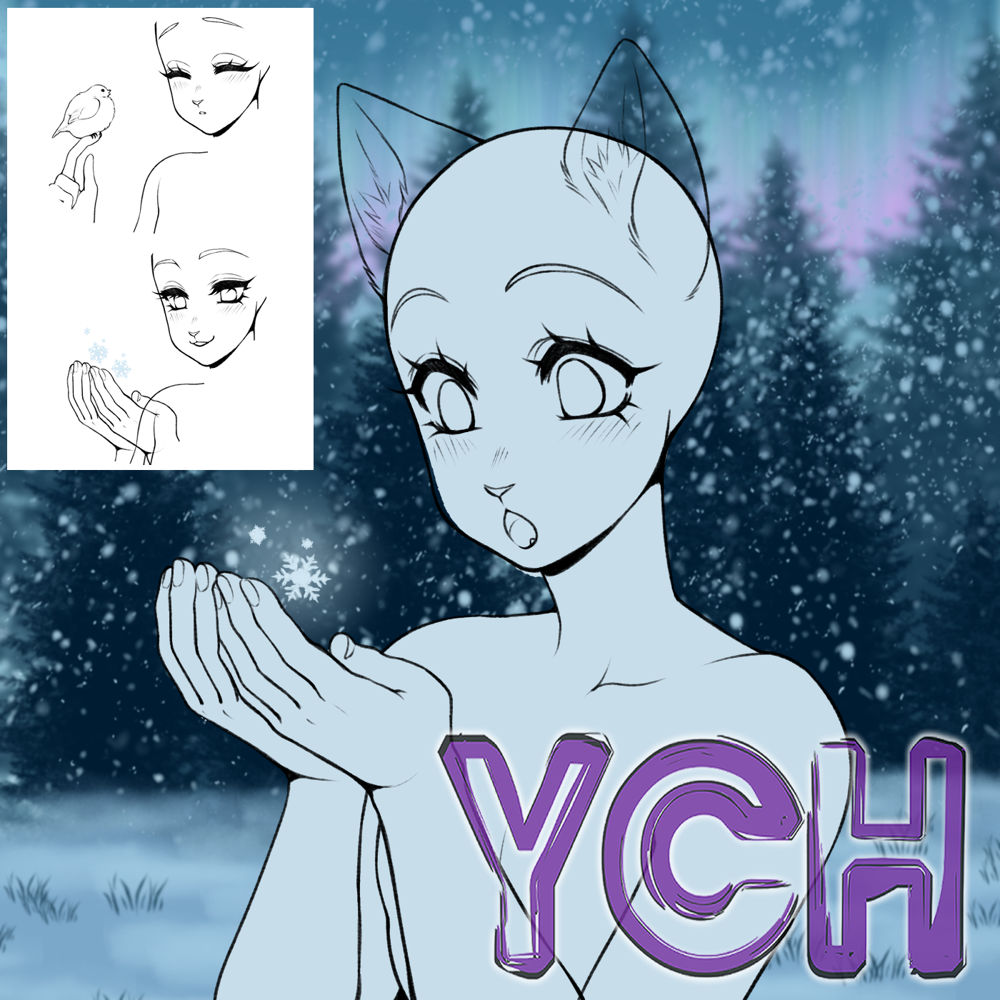 Open YCH (2/3) - First Snow ($10)