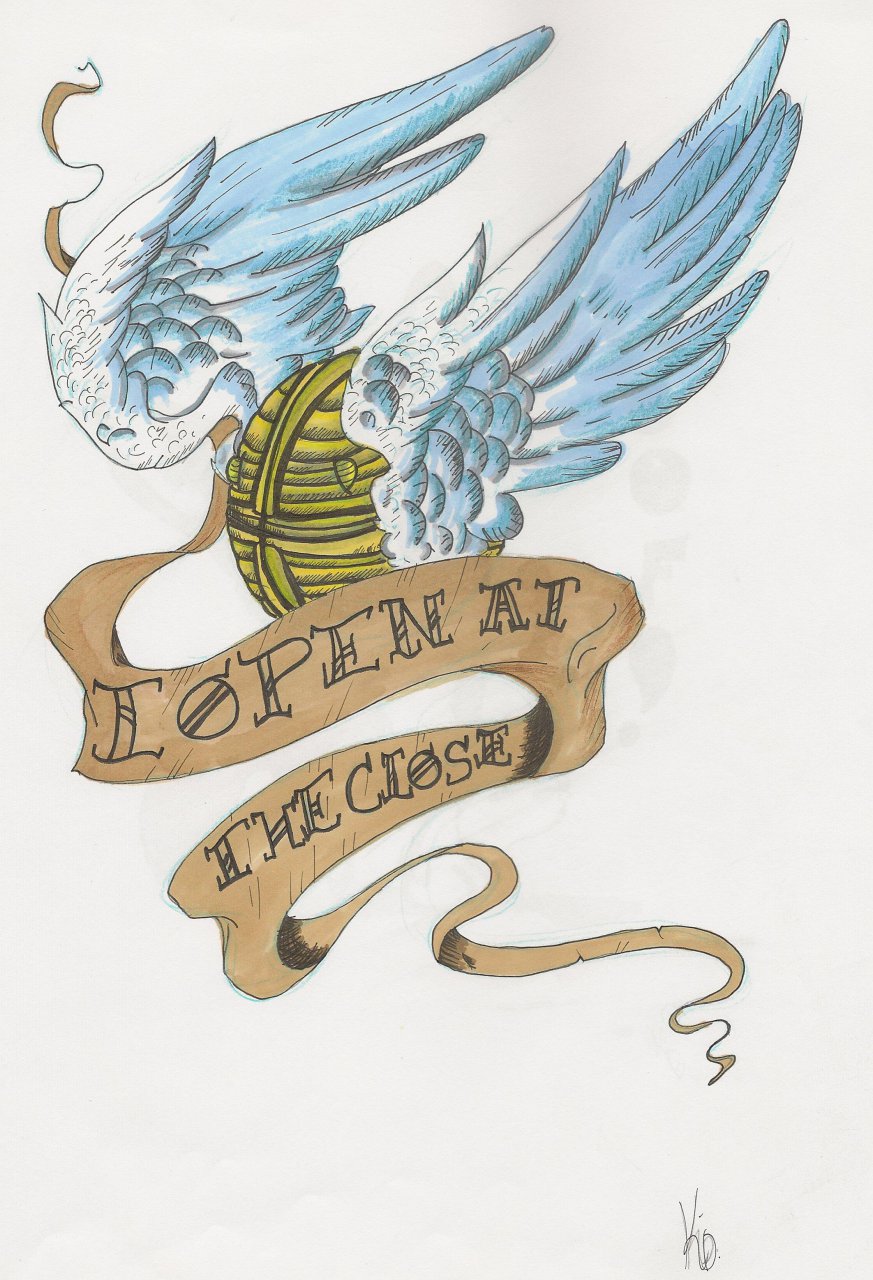 golden snitch tattoo design