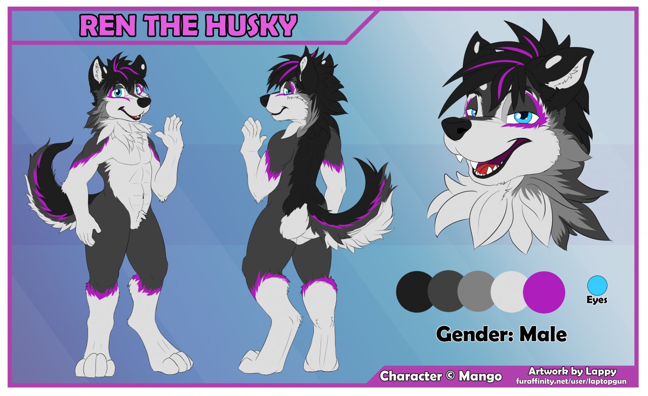 Husky Furry Blank Reference Sheet