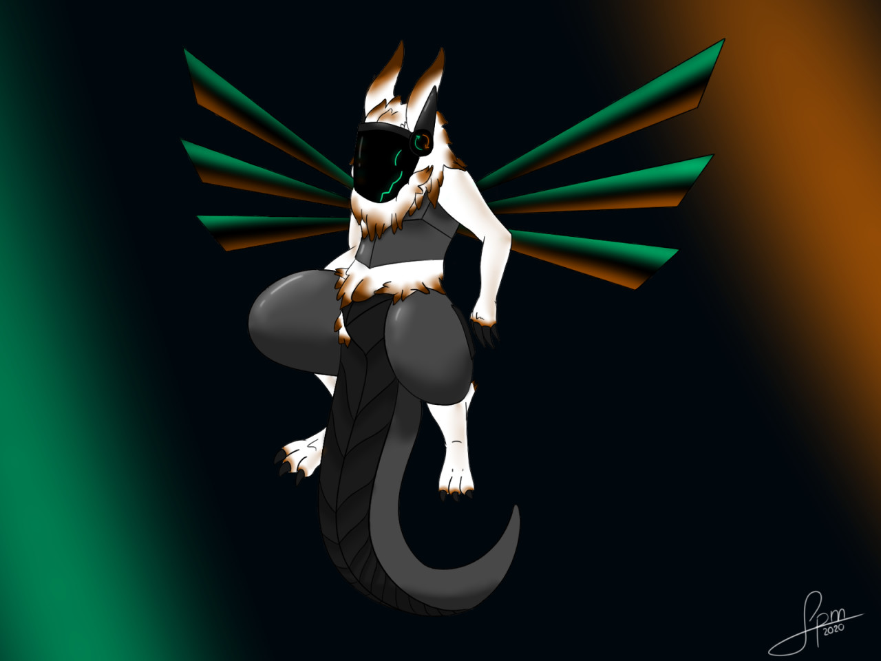 Protogen furry with wings