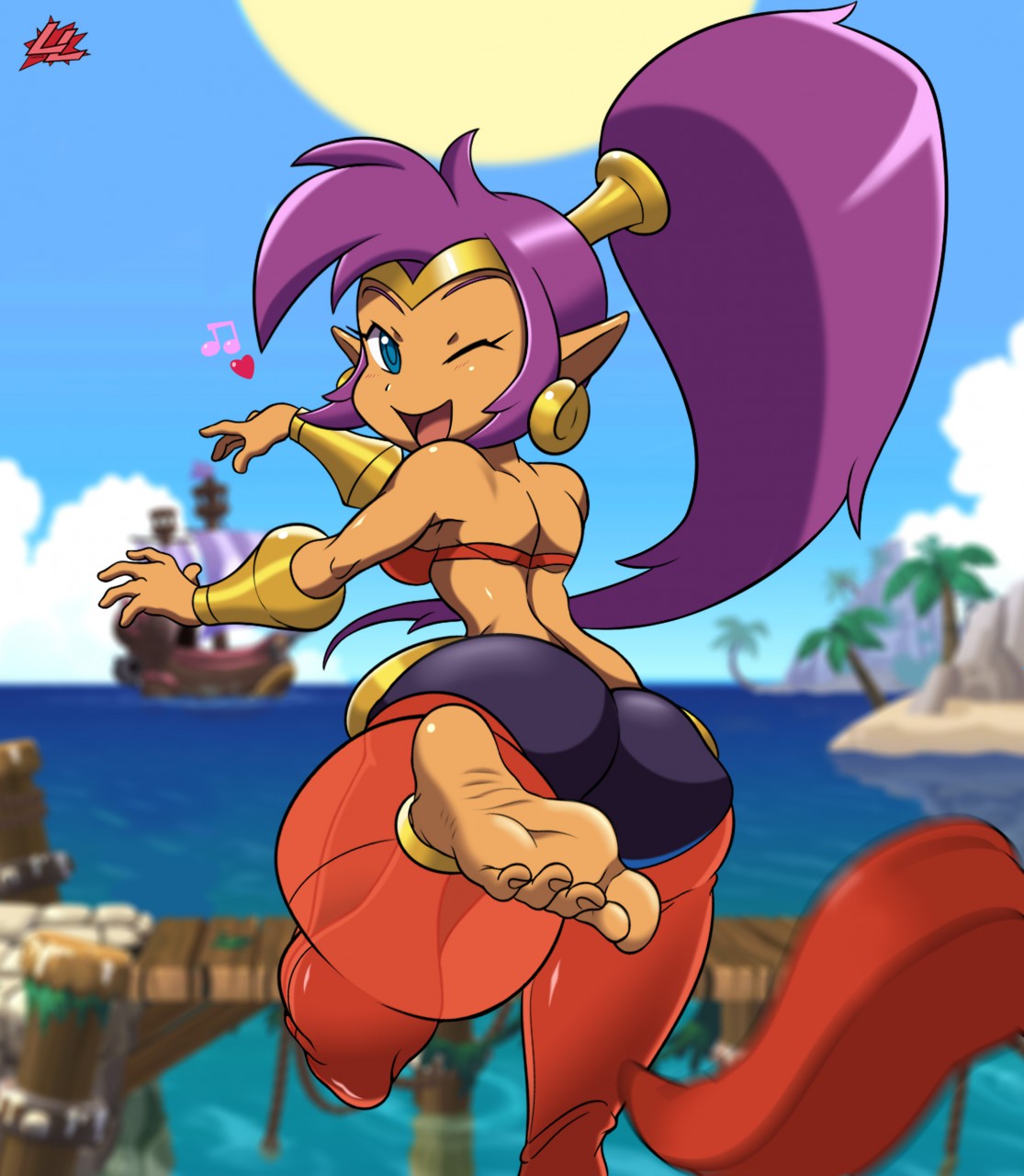 Dancing Shantae by LazerZoid -- Fur Affinity [dot] net