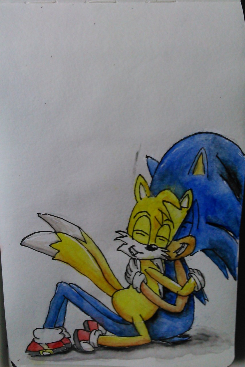 Sonic and Tails hugging #2 by LCC12345 -- Fur Affinity [dot] net