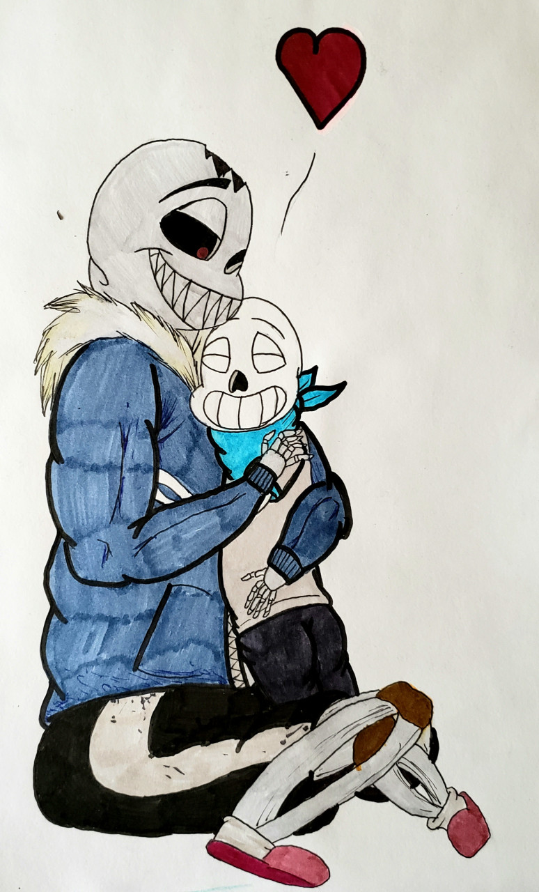 Blueberry Sans x Horror Sans (SFW) by LCC12345 -- Fur Affinity [dot] net