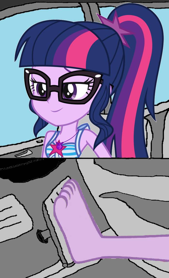 Twilight Sparkle Driving In A Swimsuit by LD1998 Fur Affinity