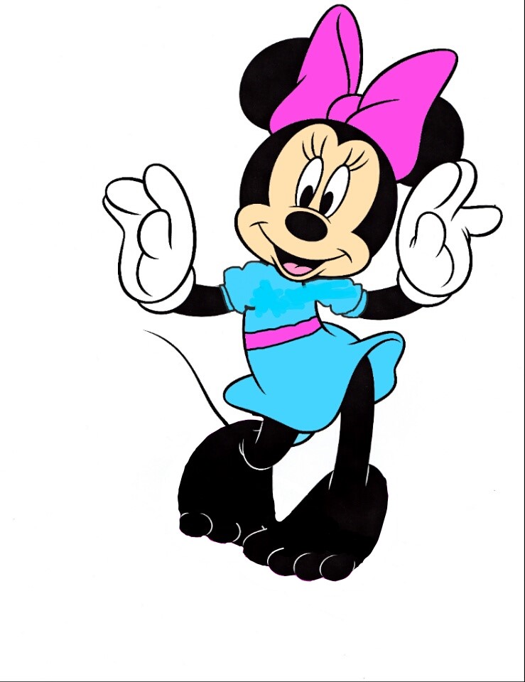 minnie mouse in blue
