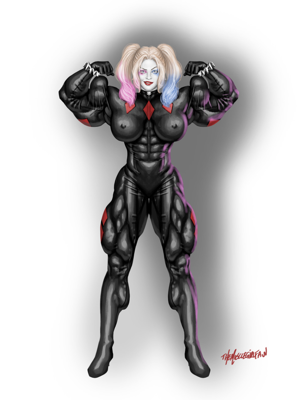 Harley Quinn the muscle monster by LeChevalier -- Fur Affinity [dot] net