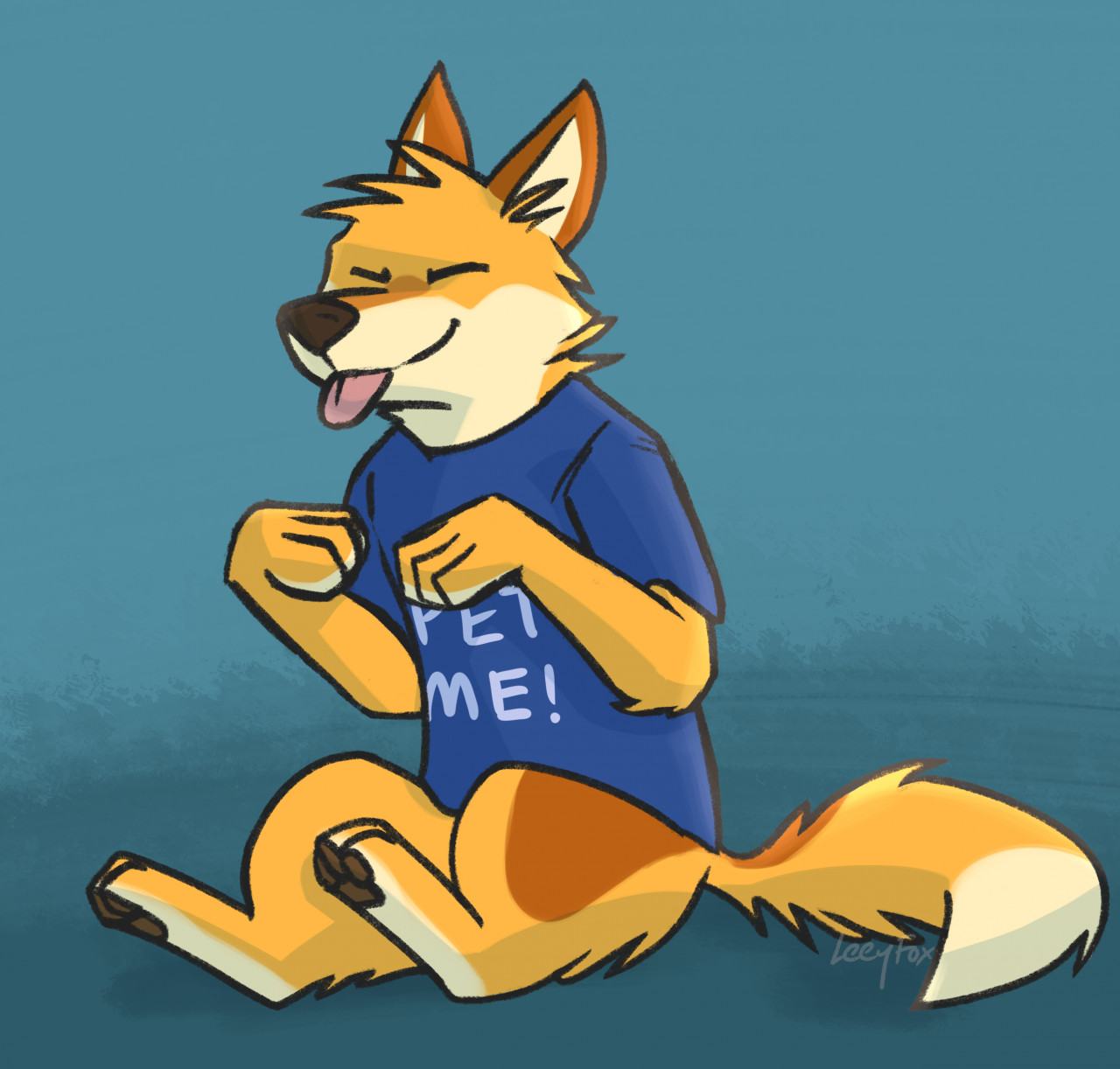 put a shirt on a fox and pet them! :3 by Leey -- Fur Affinity [dot] net