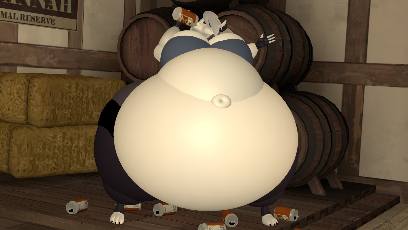 Fat Loona drinks beer by Legoben2 -- Fur Affinity [dot] net