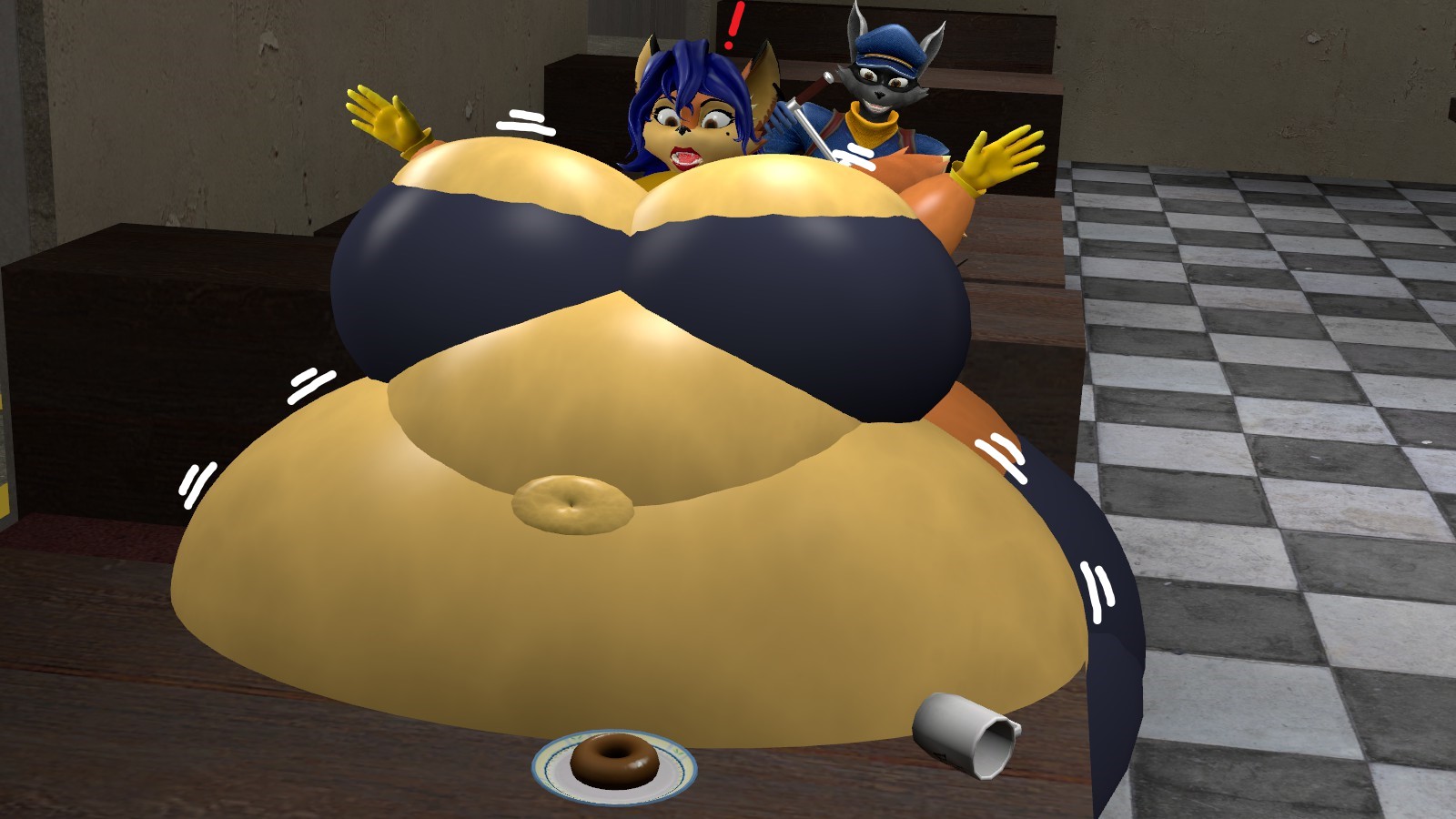 Sly fat pumps Carmelita up by Legoben2 -- Fur Affinity [dot] net