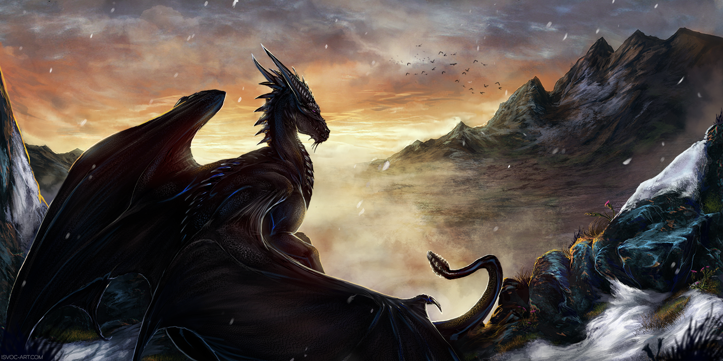 Черный дракон фэнтези