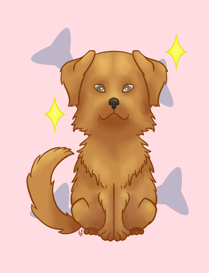 Sticker Cute Face Anime Dog Golden Stock Vector Royalty Free 1755178055   Shutterstock