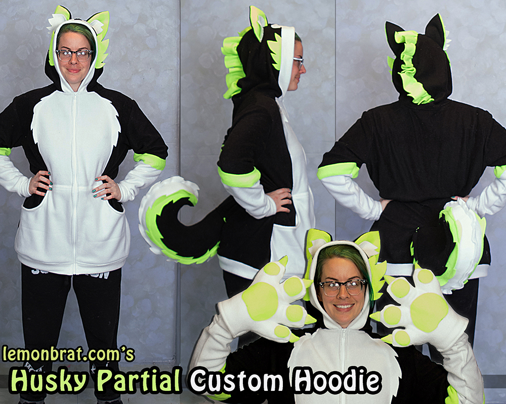 Husky Partial Custom Hoodie by lemonbrat Fur Affinity dot net