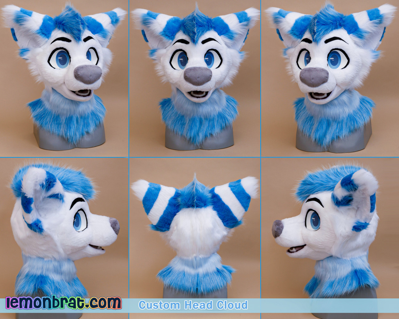 Cloud Custom Fursuit Head by lemonbrat -- Fur Affinity [dot] net