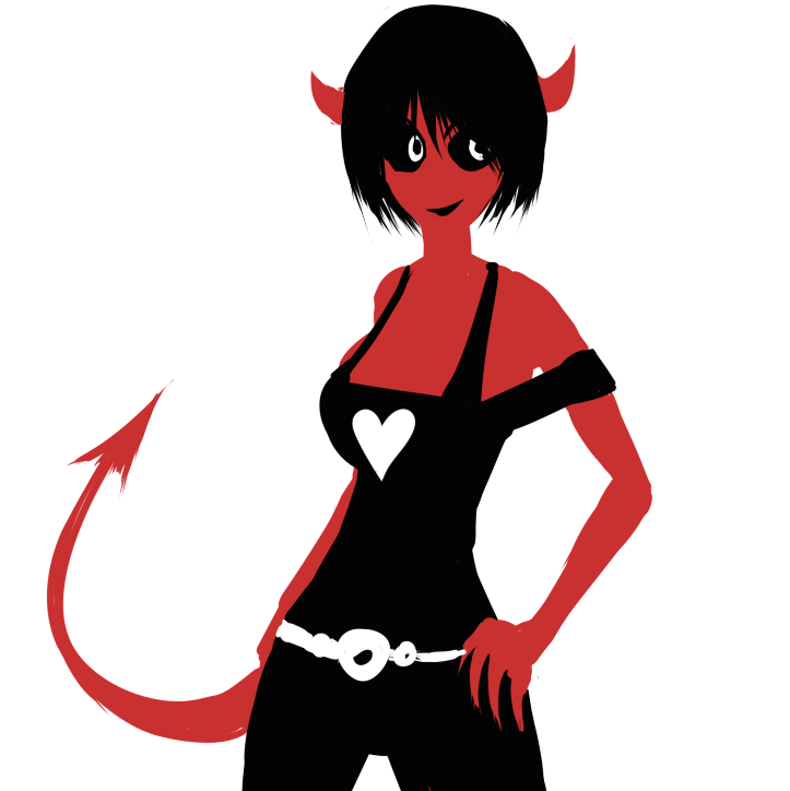 Demon hipster chick